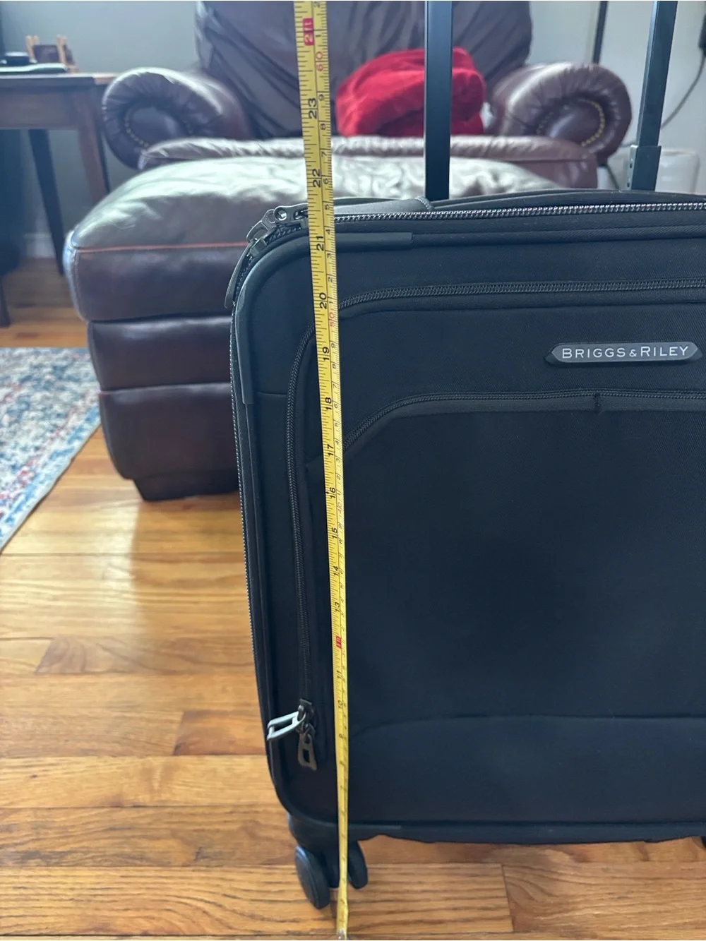 Briggs & Riley Black Spinner Carry-On with Front Pocket